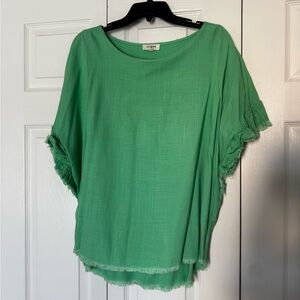 umgee soft green top